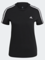 adidas 3-Stripes Cotton Tee Black/ White