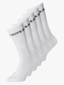 Jack and Jones Junior Basic Logo Tennissock 5 Pack Junior White