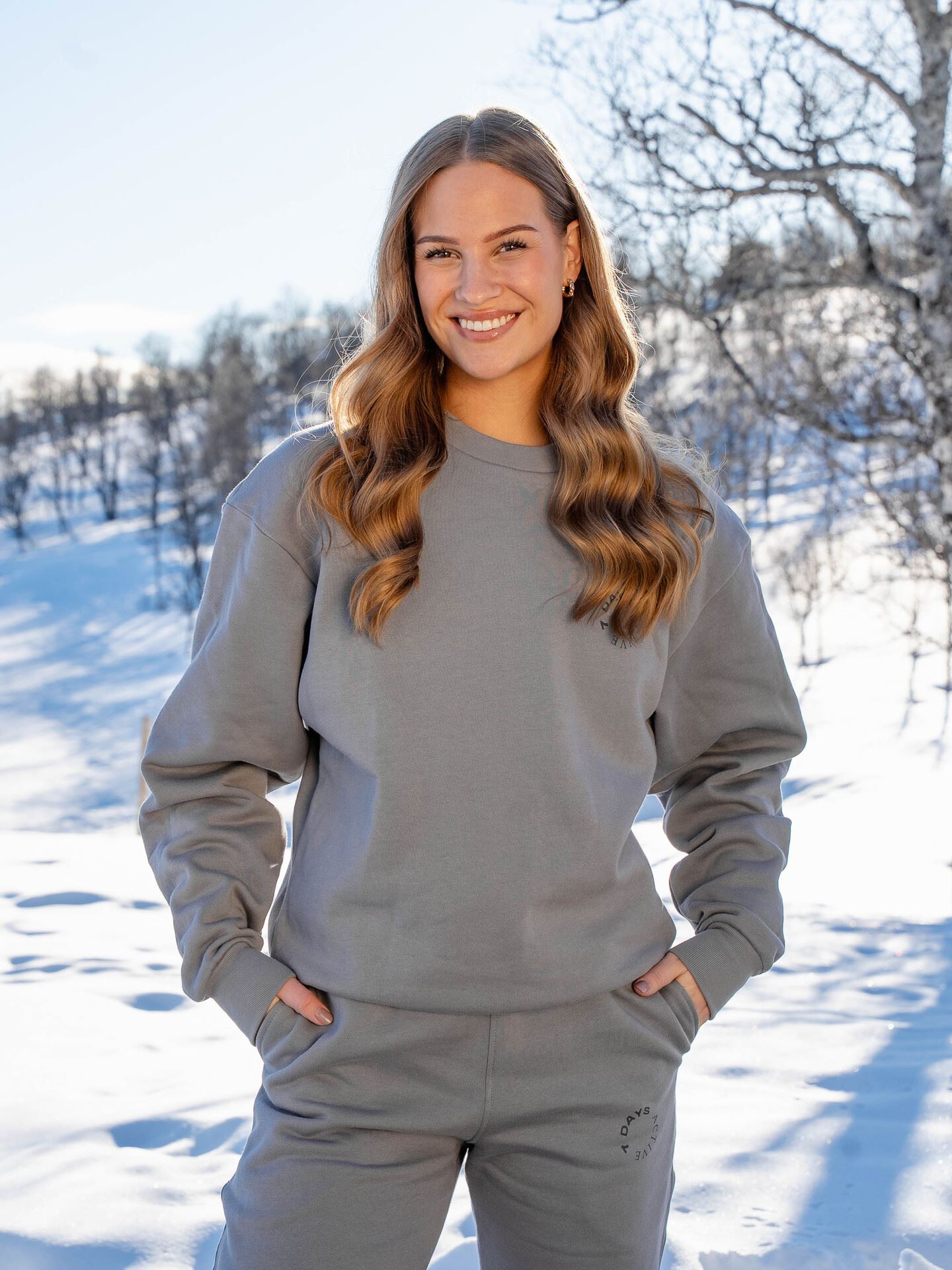 7 DAYS Active Organic Crewneck Sharkskin