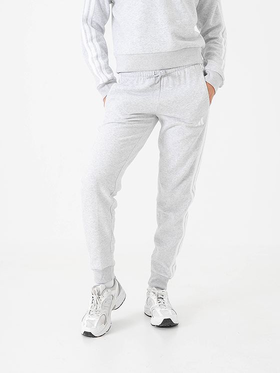adidas 3-Stripes Fleece Slim Pant Grey / White