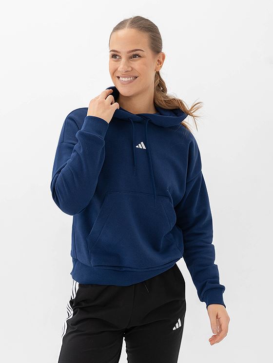 adidas Small Logo Feel Cozy Hoodie Blå