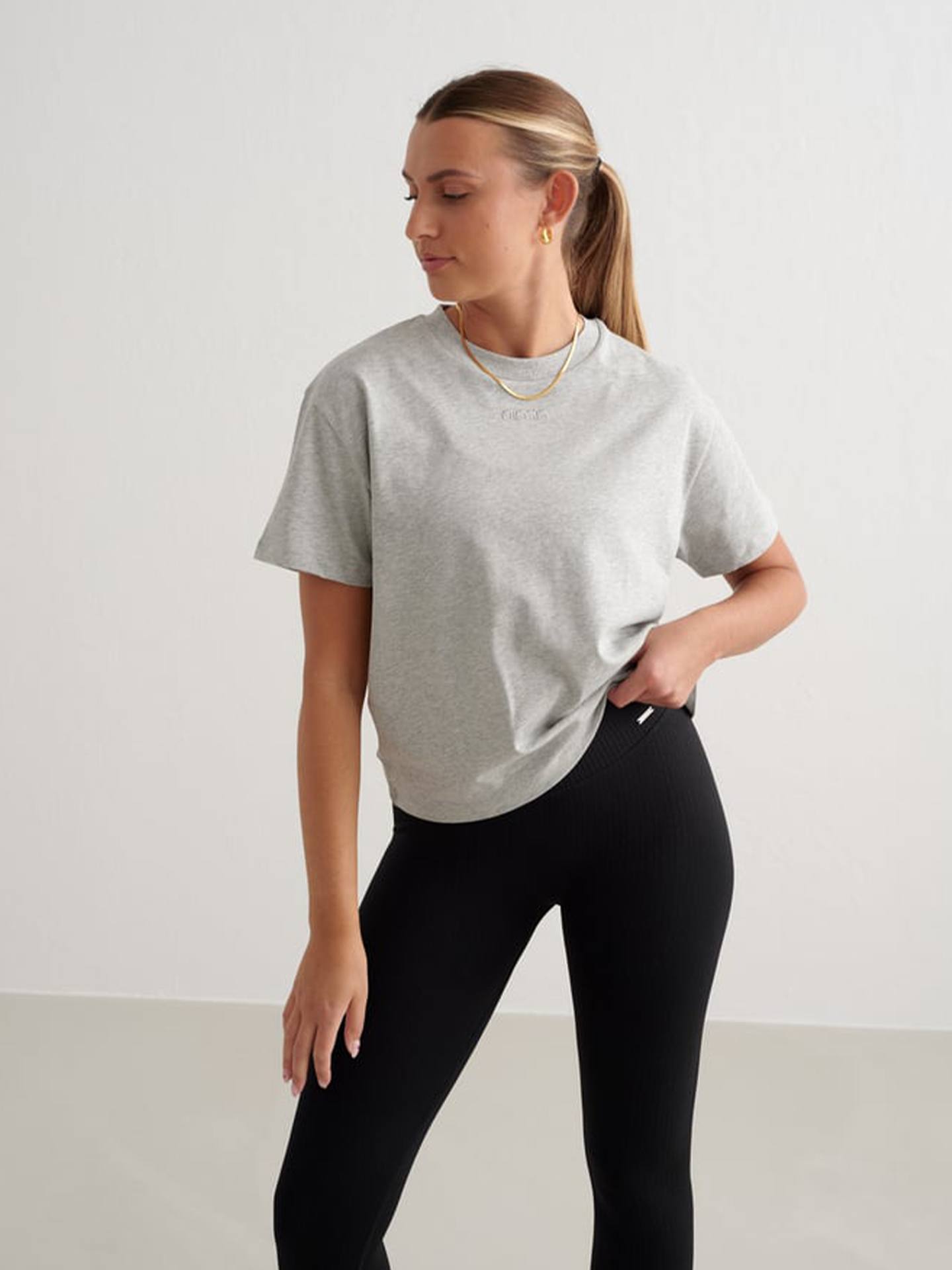 Aim'n Boxy T-shirt Grey Melange