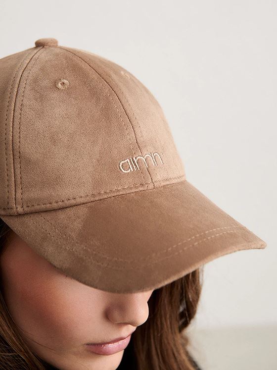 Aim'n Small Logo Suede Cap Espresso