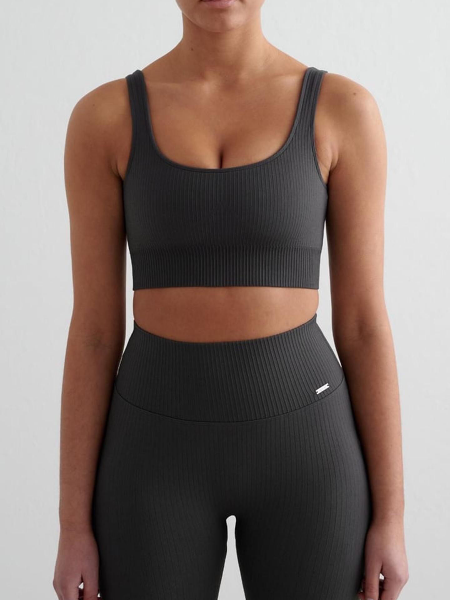 Aim'n Ribbed Seamless Bra Shadow Grey