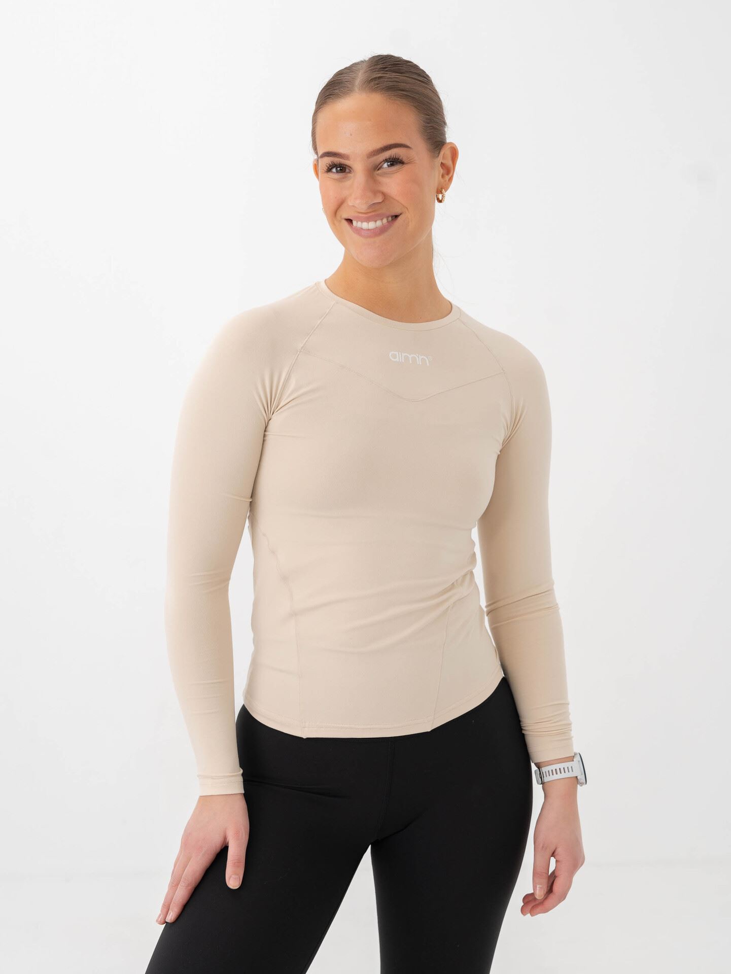 Aim'n Soft Basic Long Sleeve Cafe au Lait