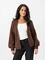 American Dreams Lee Short Cardigan Cocoa