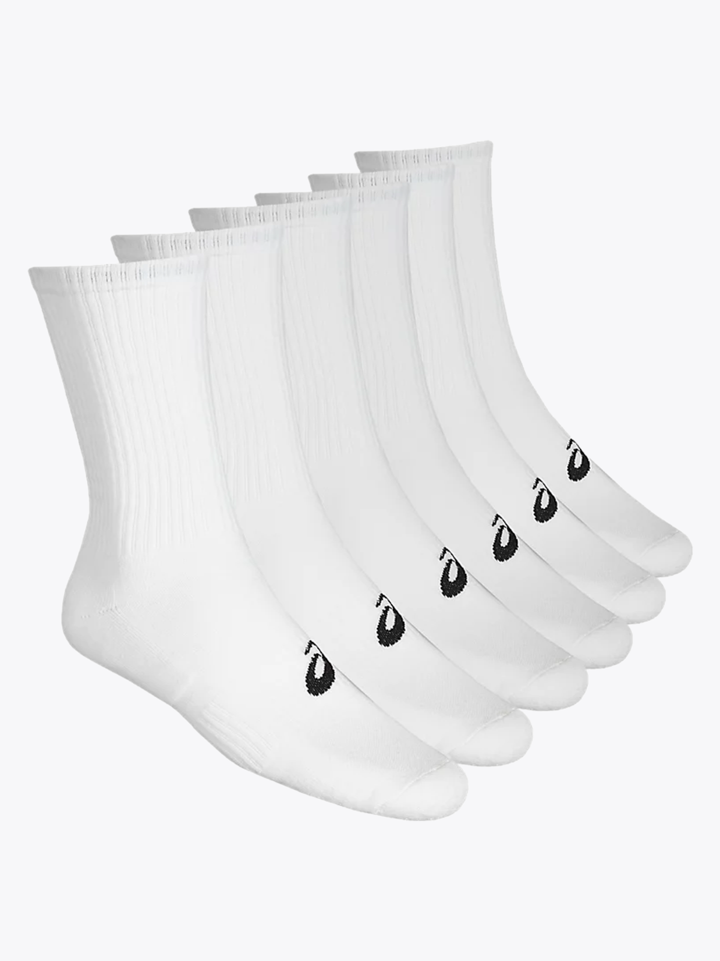 ASICS 6 Pack Crew Sock White