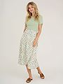 A-View Peony Wrap Skirt White/Green