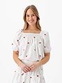 A-View Winnie Blouse White/Red