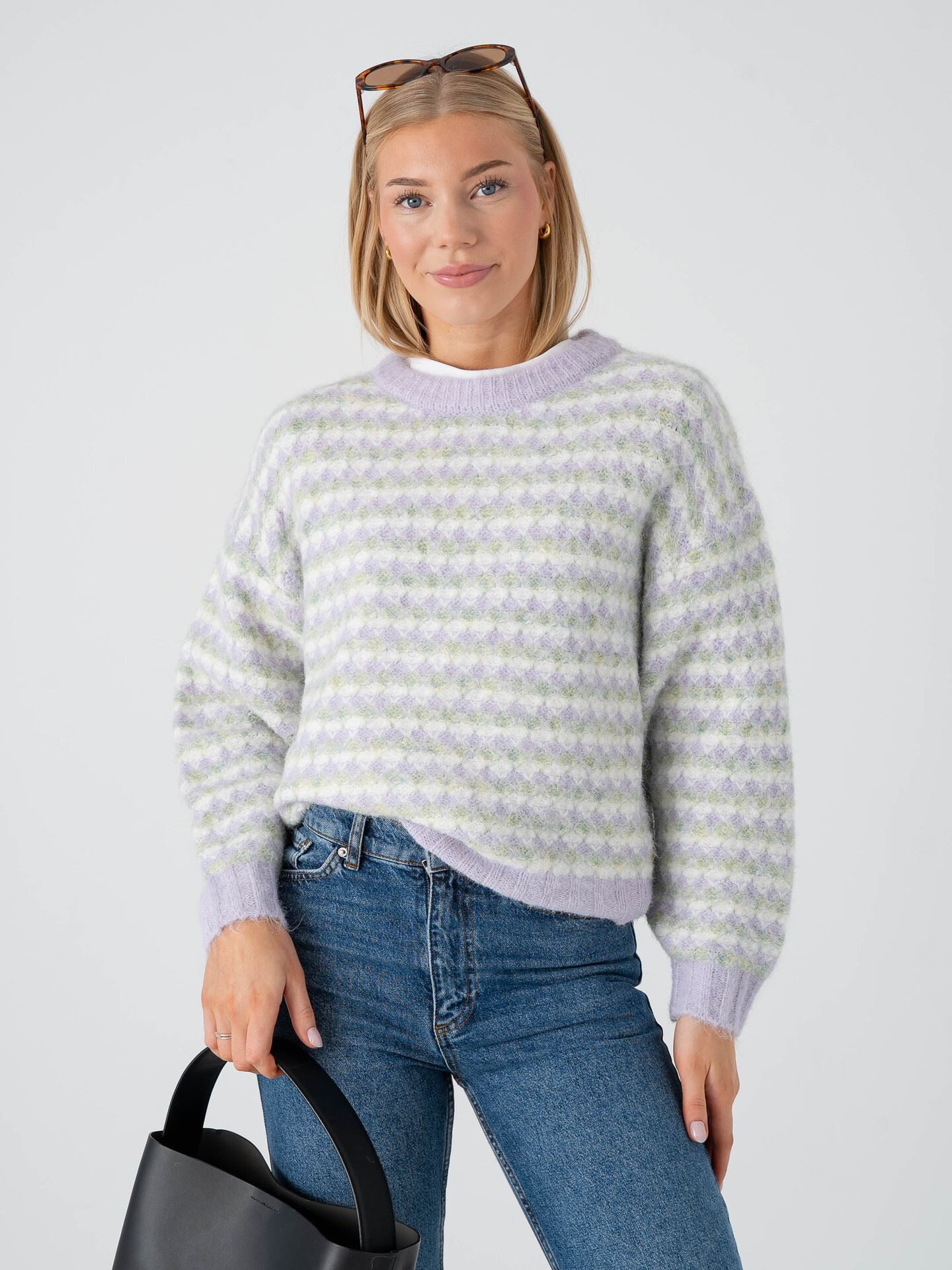 A-View Sassi Knit Pullover Green / Purple