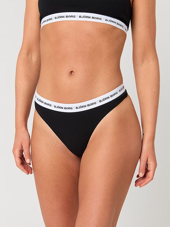 Björn Borg Logo Thong 3P Black