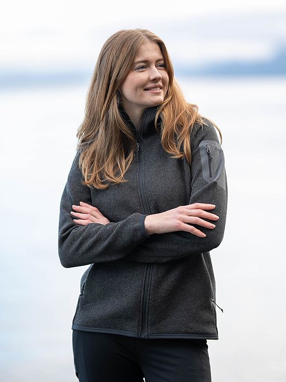 Bergans Kamphaug Knitted Hoodie Dark Shadow Grey