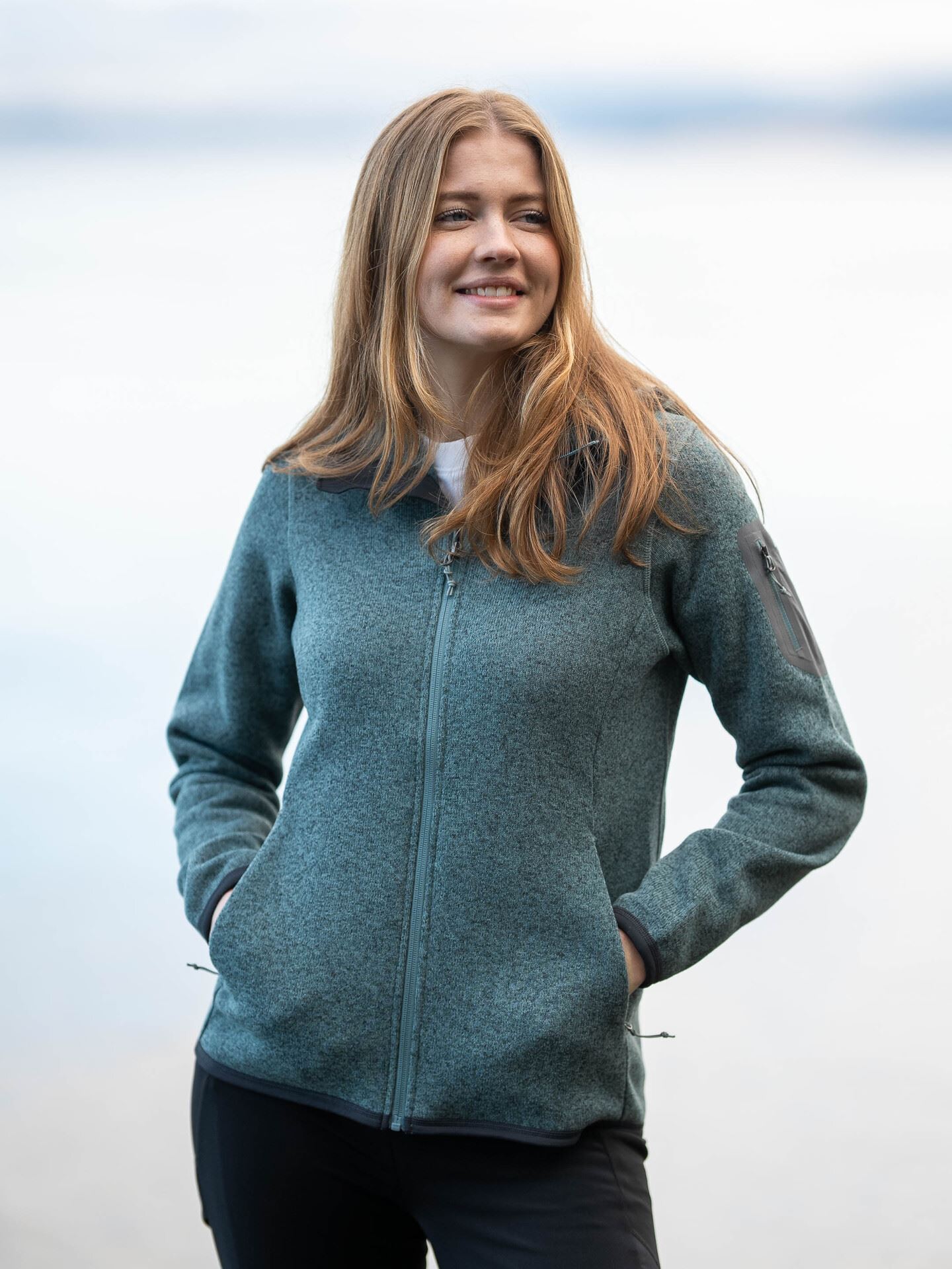 Bergans Kamphaug Knitted Hoodie Grey Sage