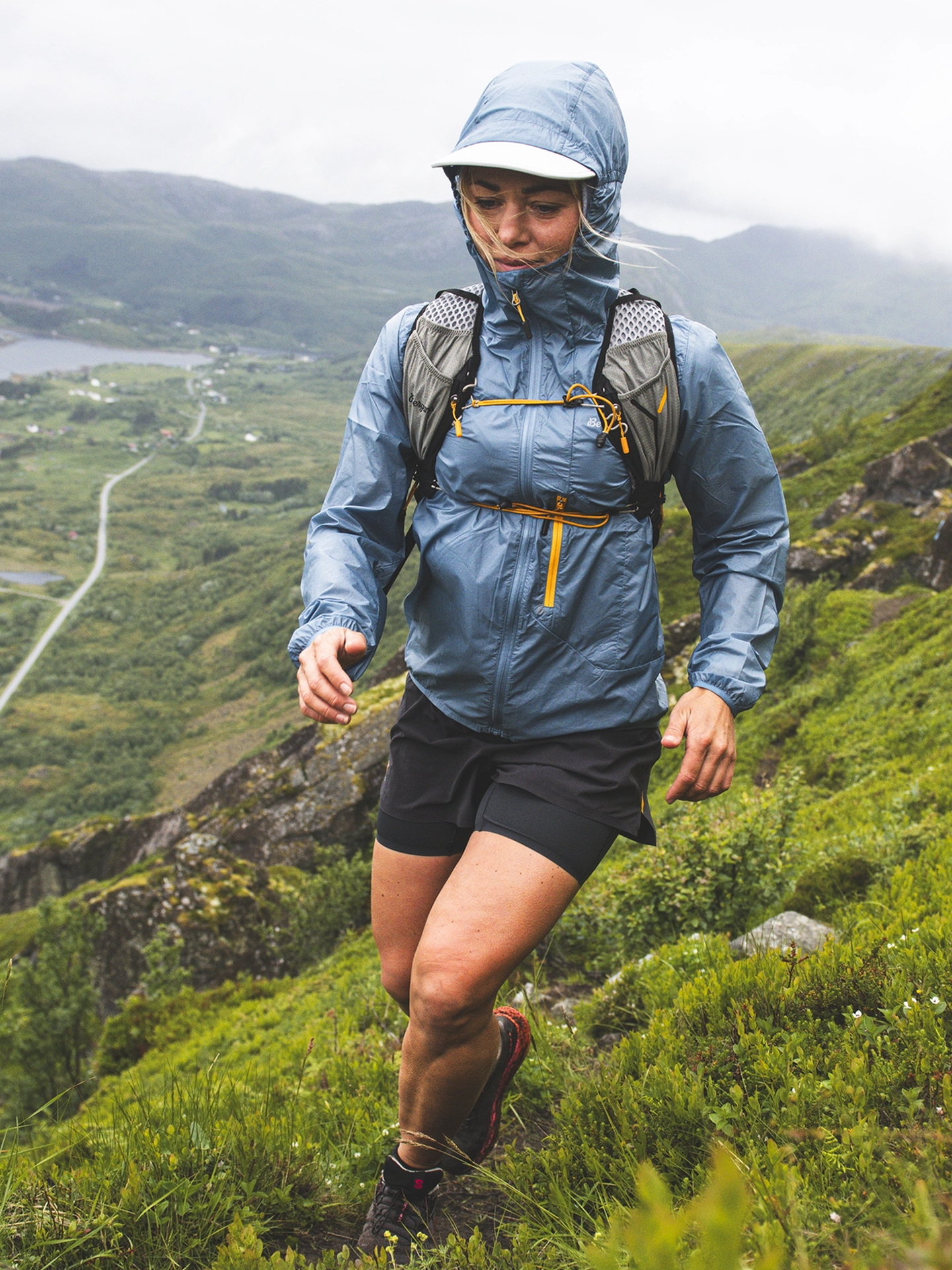 Bergans Y LightLine Pure Windbreaker Jacket Women Elemental Blue