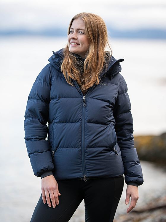 Bergans Lava Warm Down Jacket w/Hood Women Navy Blue