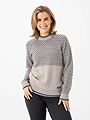 Bergans Alvdal Wool Jumper Women Sandstone / Navy Blue