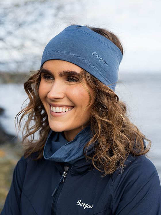 Bergans Wool Headband Granite Blue