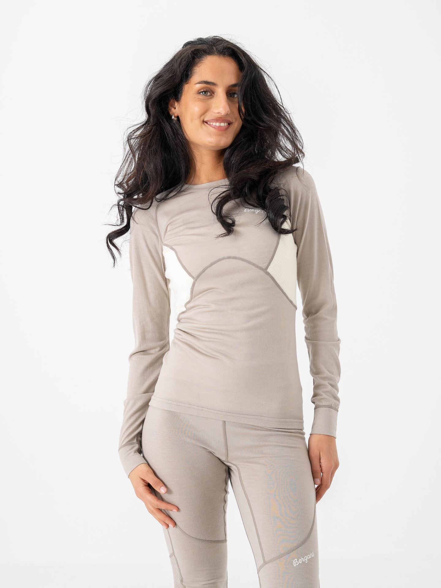Bergans Inner:Pure Merino Long Sleeve Women Sandstone
