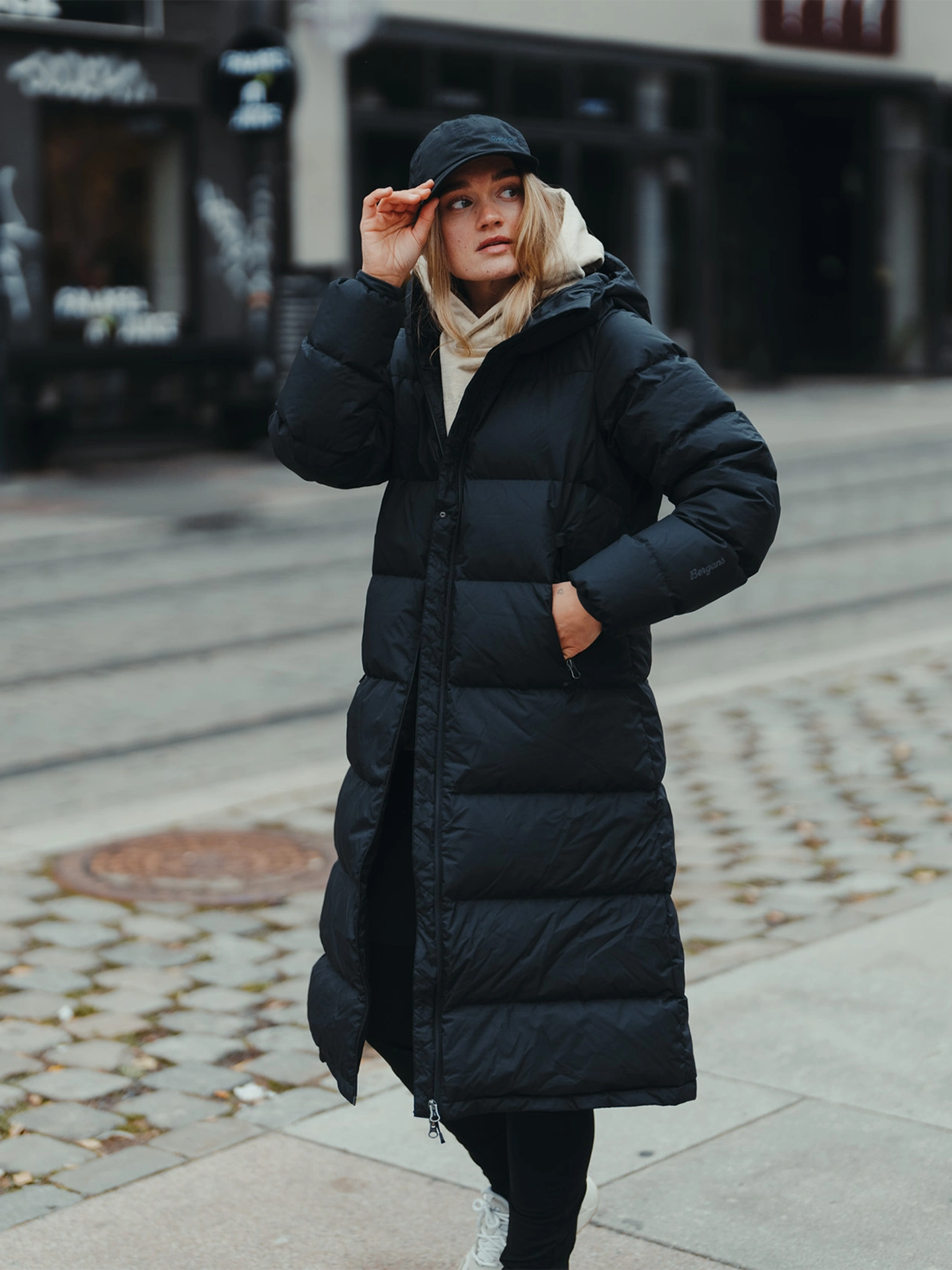 Bergans Urban Down Long Coat Women Black