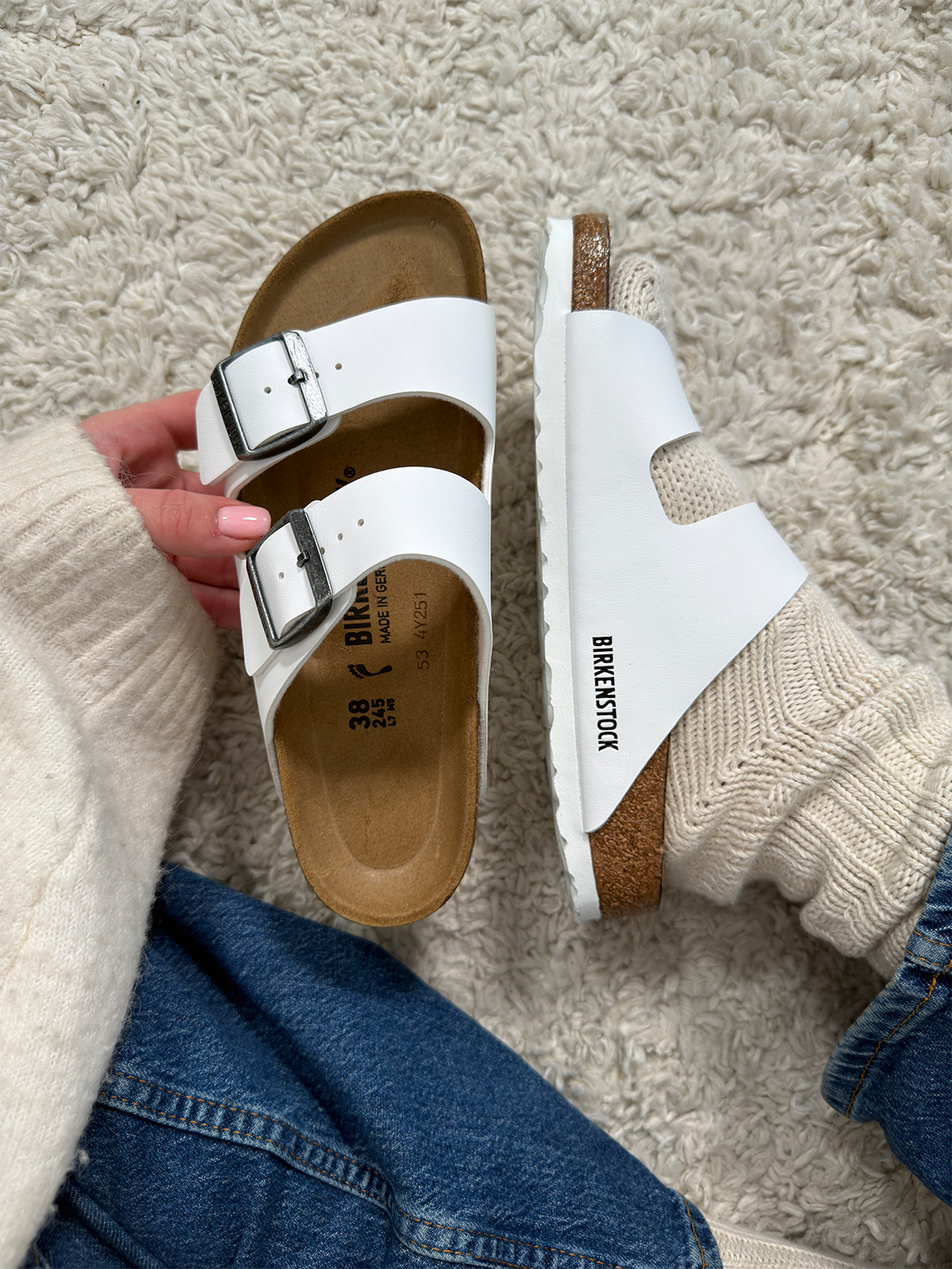 Birkenstock Arizona Birko-Flor White