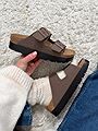 Birkenstock Arizona PAP Platform Birko-Flor Mocha