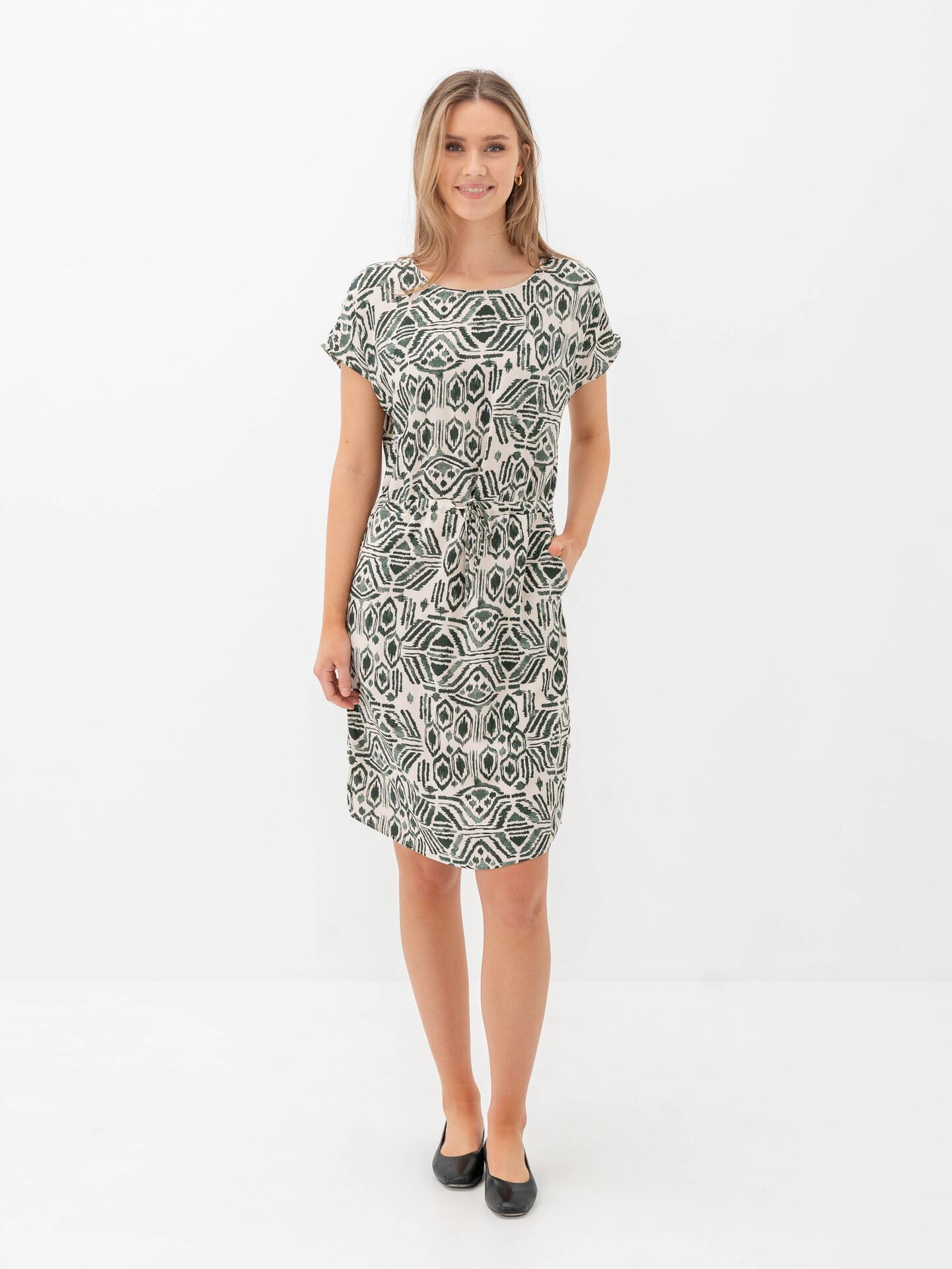 B.YOUNG Mjoella Oneck Dress Ethnic Sea Spray