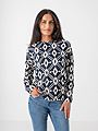 B.YOUNG Pieta All Over Print Top Navy Blazer Ikat