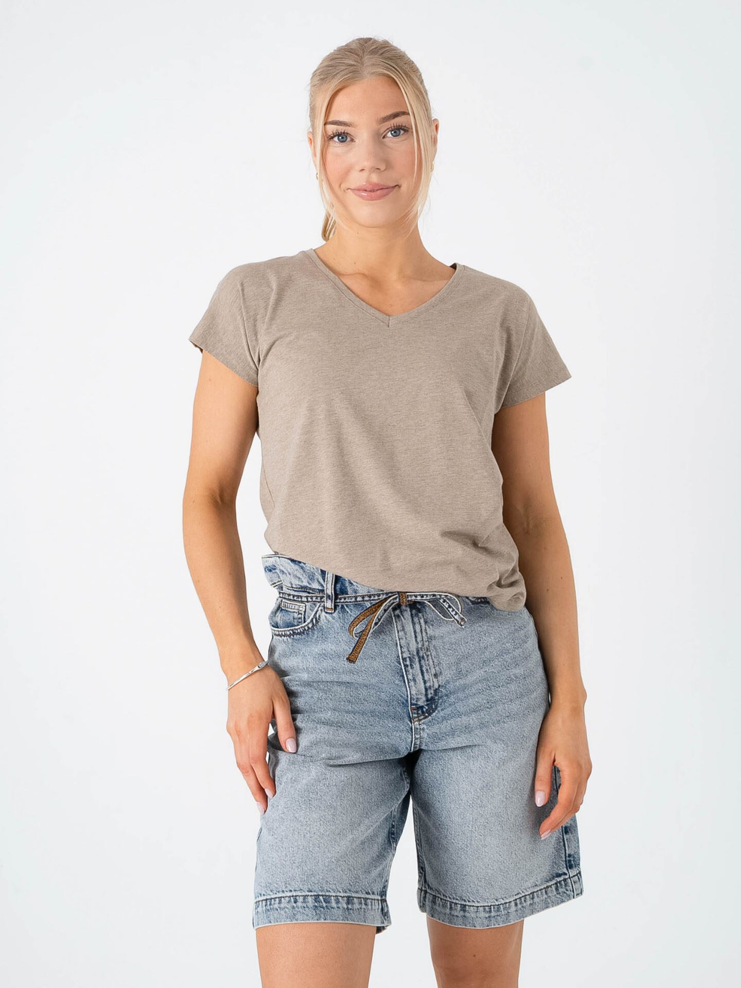 B.YOUNG Pamila V Tee Chinchilla Melange