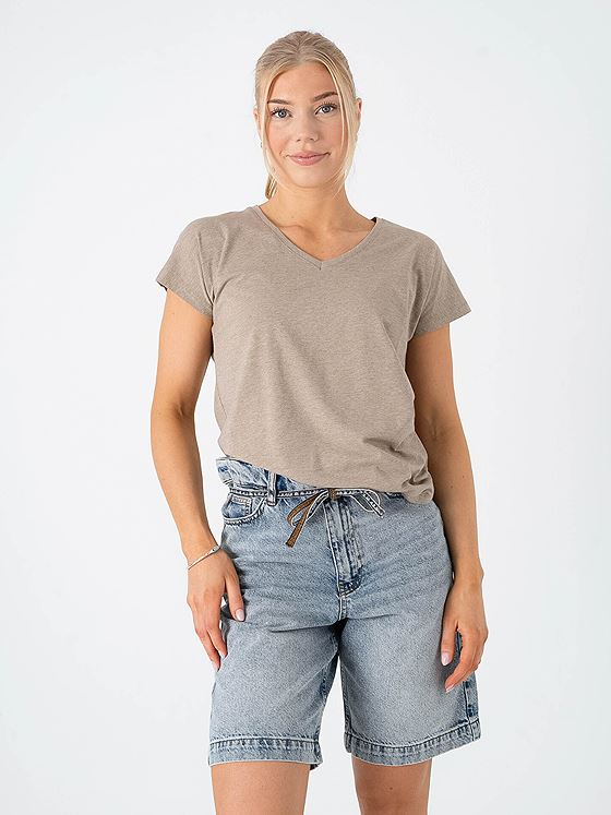 B.YOUNG Pamila V Tee Chinchilla Melange