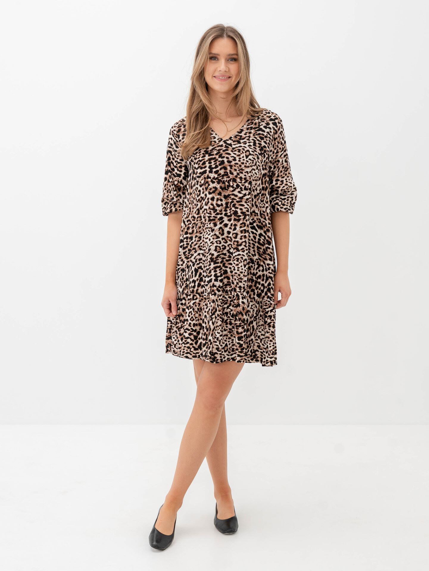 B.YOUNG Mjoella Tunic Dress Birch Leopard