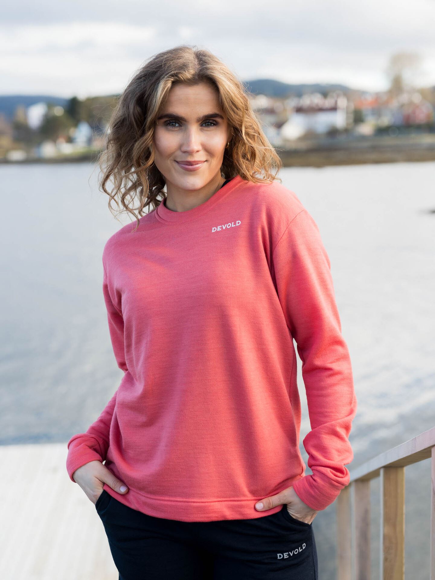 Devold Everyday Crew Woman Coral