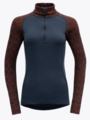 Devold Duo Active Merino 205 Zip Neck Woman Blå