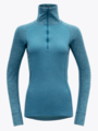 Devold Duo Active Merino 205 Zip Neck Woman Blå