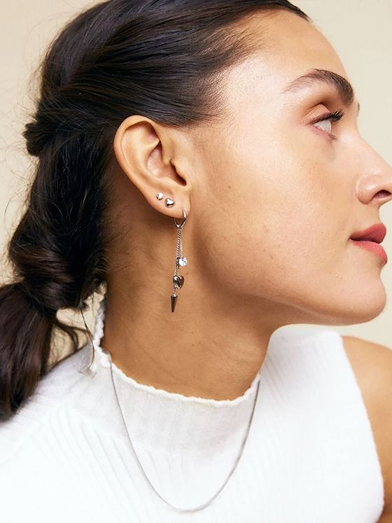 Edblad Peak Hoops Multi Heart Steel Stål