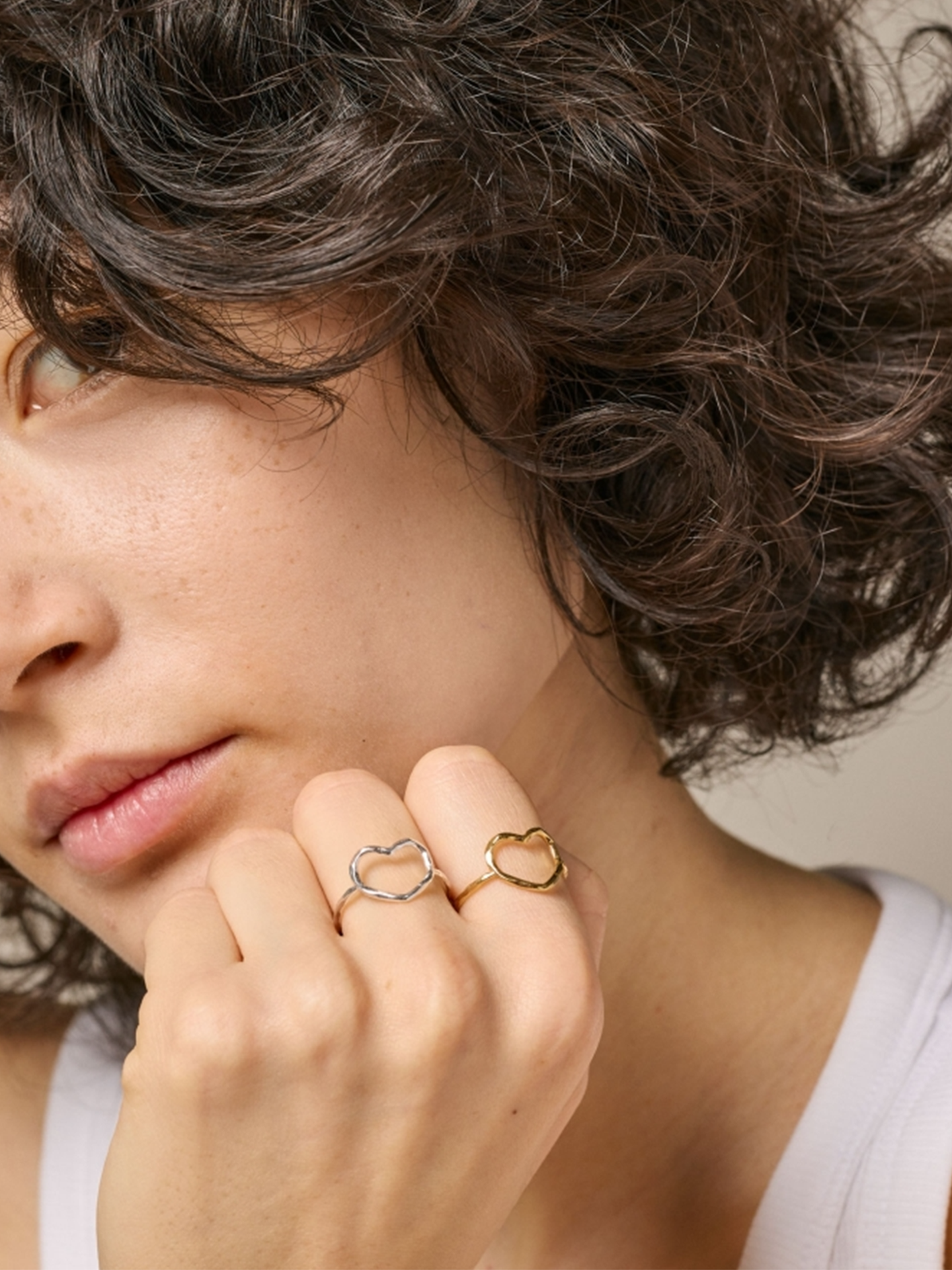 ENAMEL Copenhagen Organic Heart Ring Gull