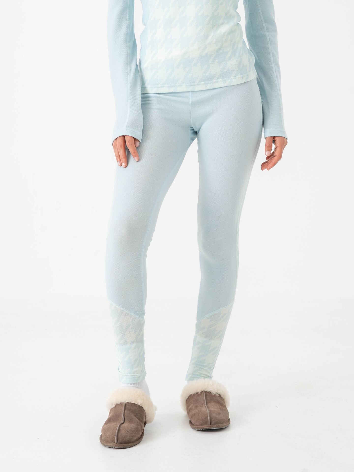 Helly Hansen Lifa Merino Midweight Graphic Pant Barely Blue Houndstooth