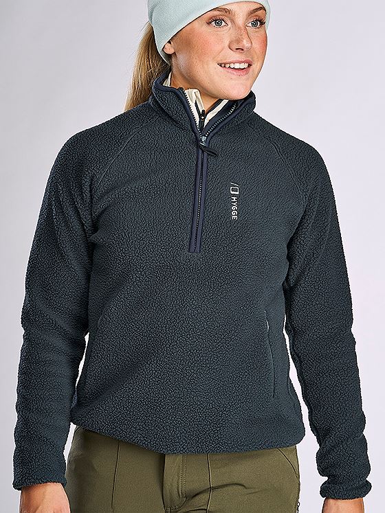 Hygge Women’s Pile Fleece Pullover Navy