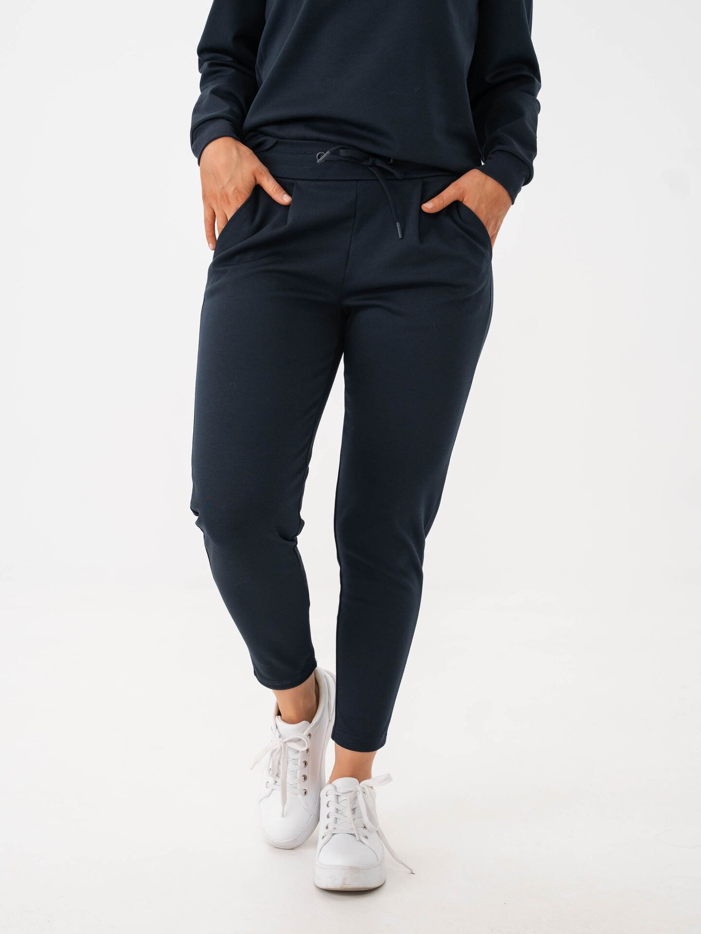 Ichi Kate Pant Cropped Total Eclipse