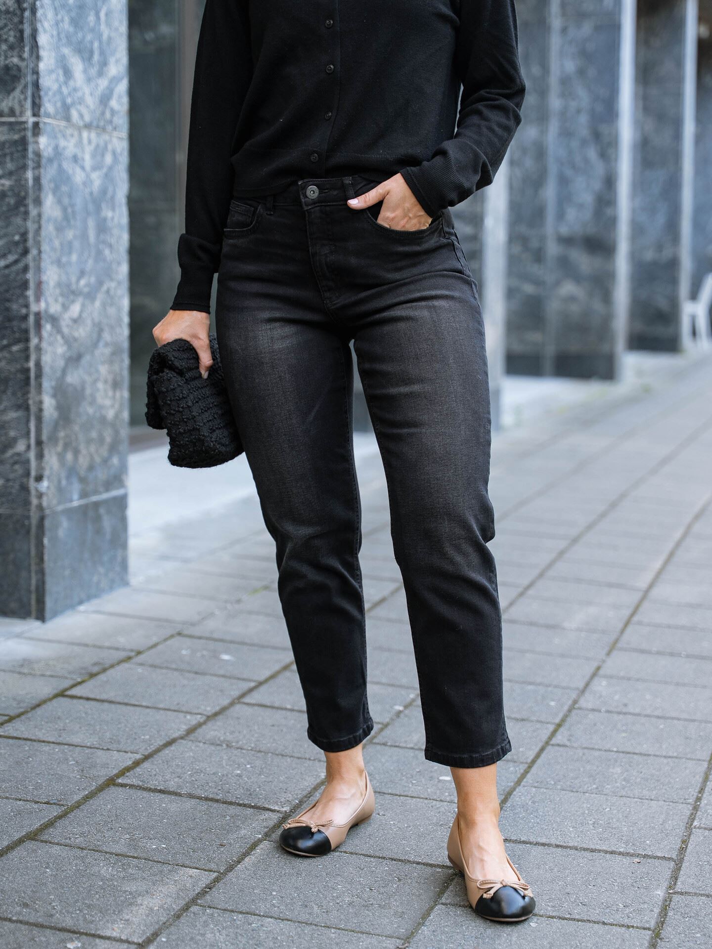 Ichi Twiggy Raven Washed Black