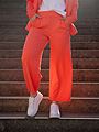 Ichi Kate Wide Pant Hot Coral