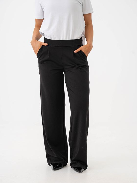 Ichi Kate Wide Pant Long Black