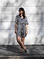 Ichi Marrakech AOP Jumpsuit 5 Total Eclipse Stripe Aop