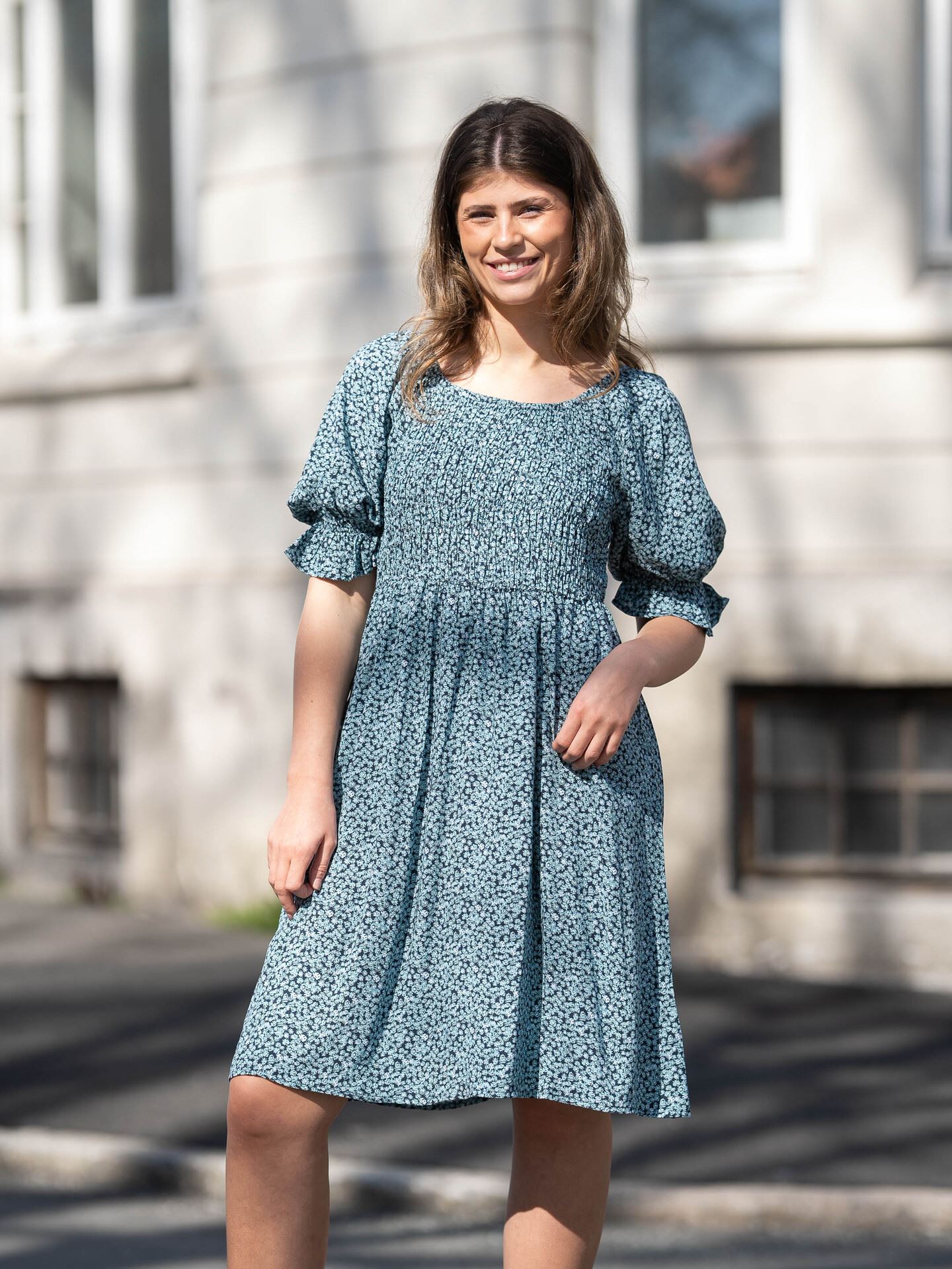 Ichi Vera Dress 33 Total Eclipse Flower AOP