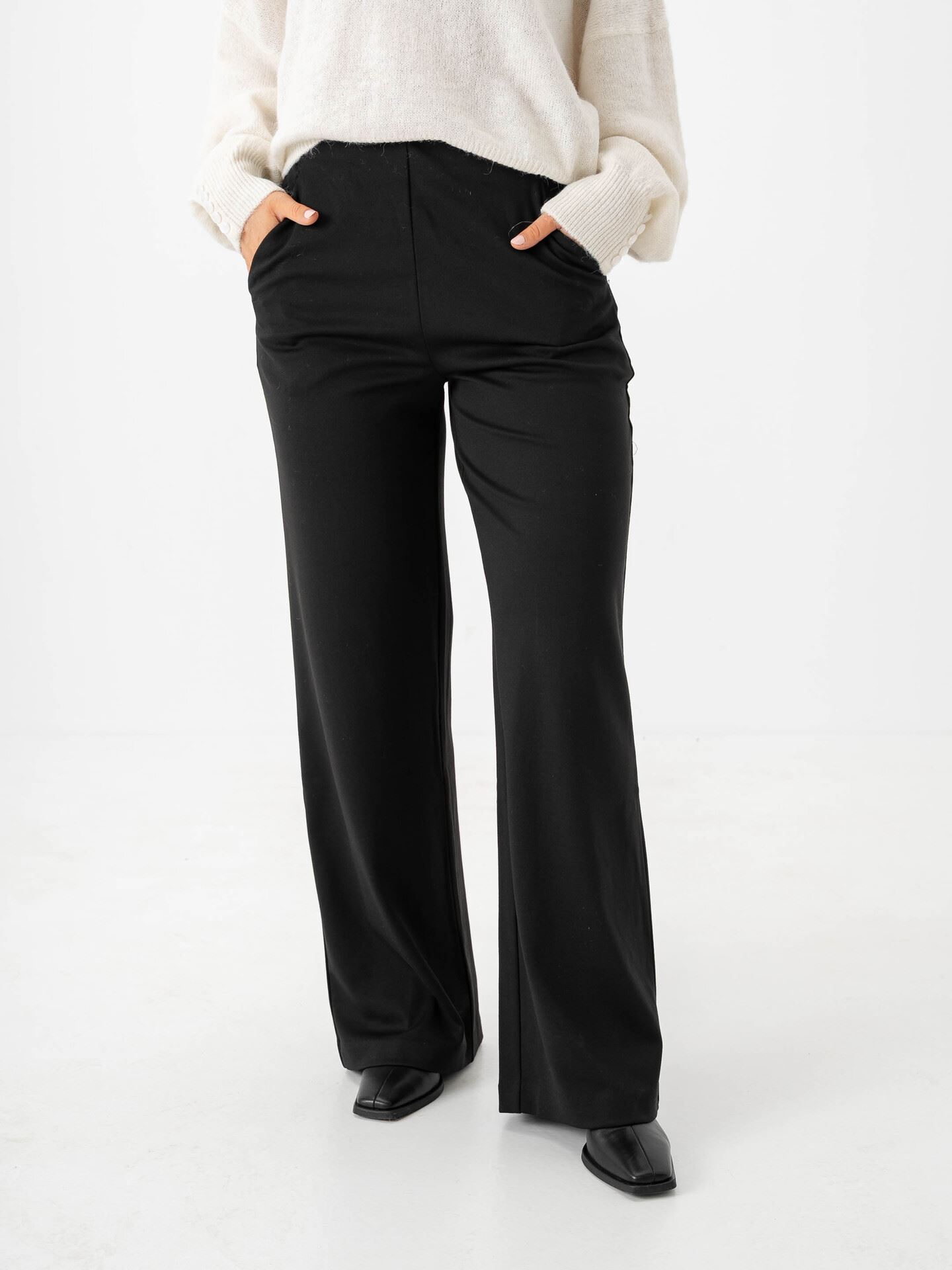 Ichi Kate Wide Pant2 Black