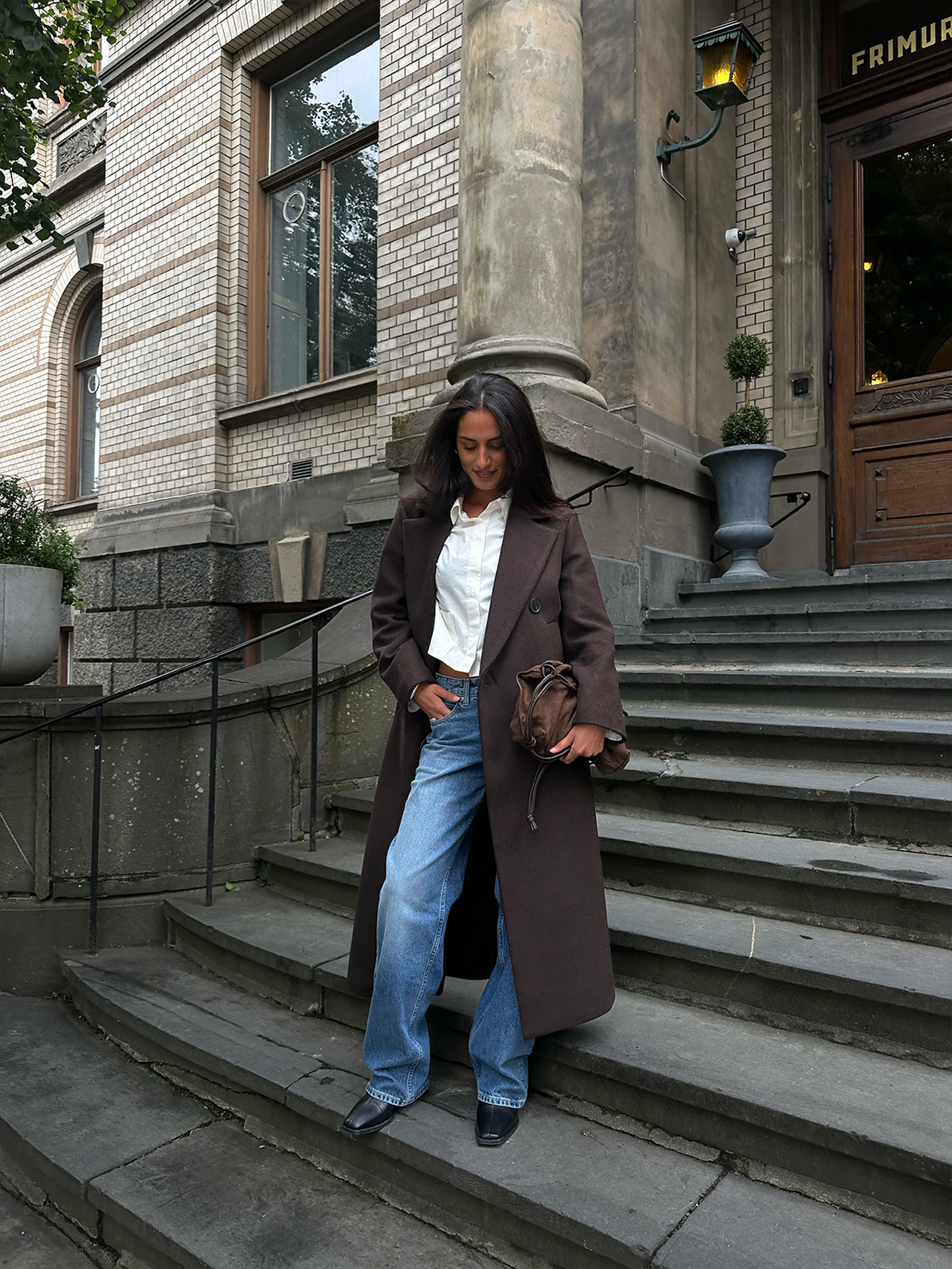 InWear Yunah Long Coat Chocolate Brown