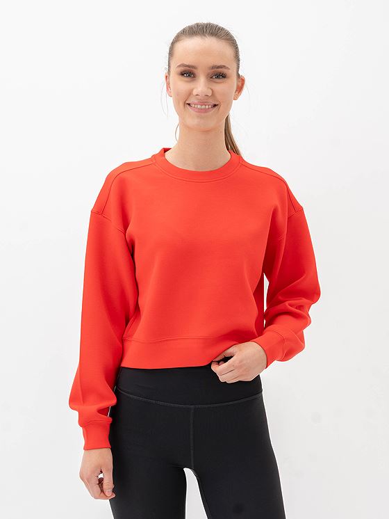 Johaug ATH Smooth Crewneck Tomato