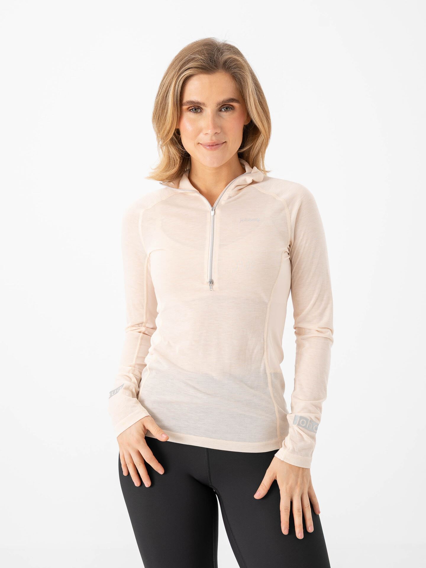Johaug Aerial Wool Mix Half Zip Top 2.0 Light Beige