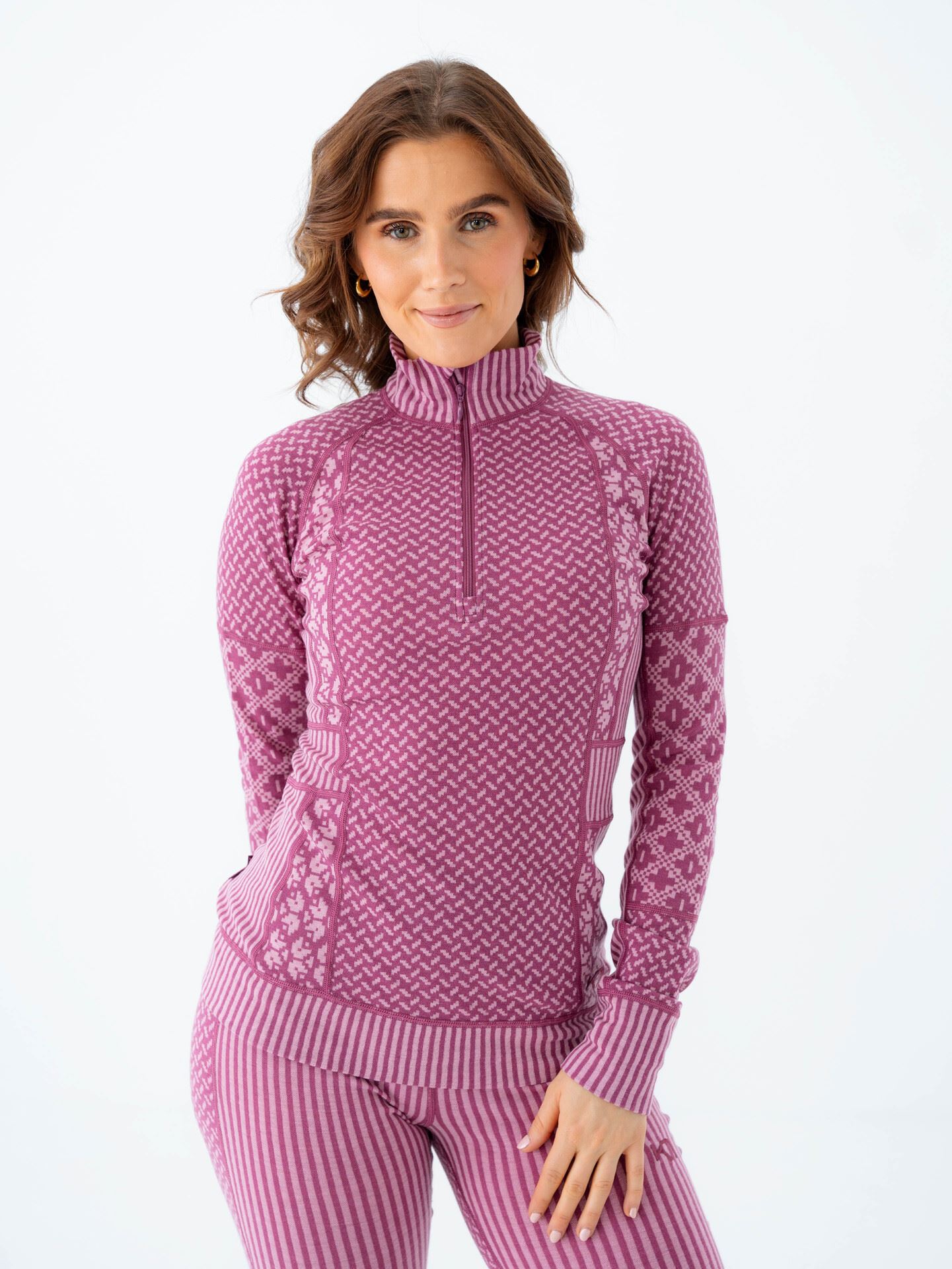 Kari Traa Smekker Half Zip Plum