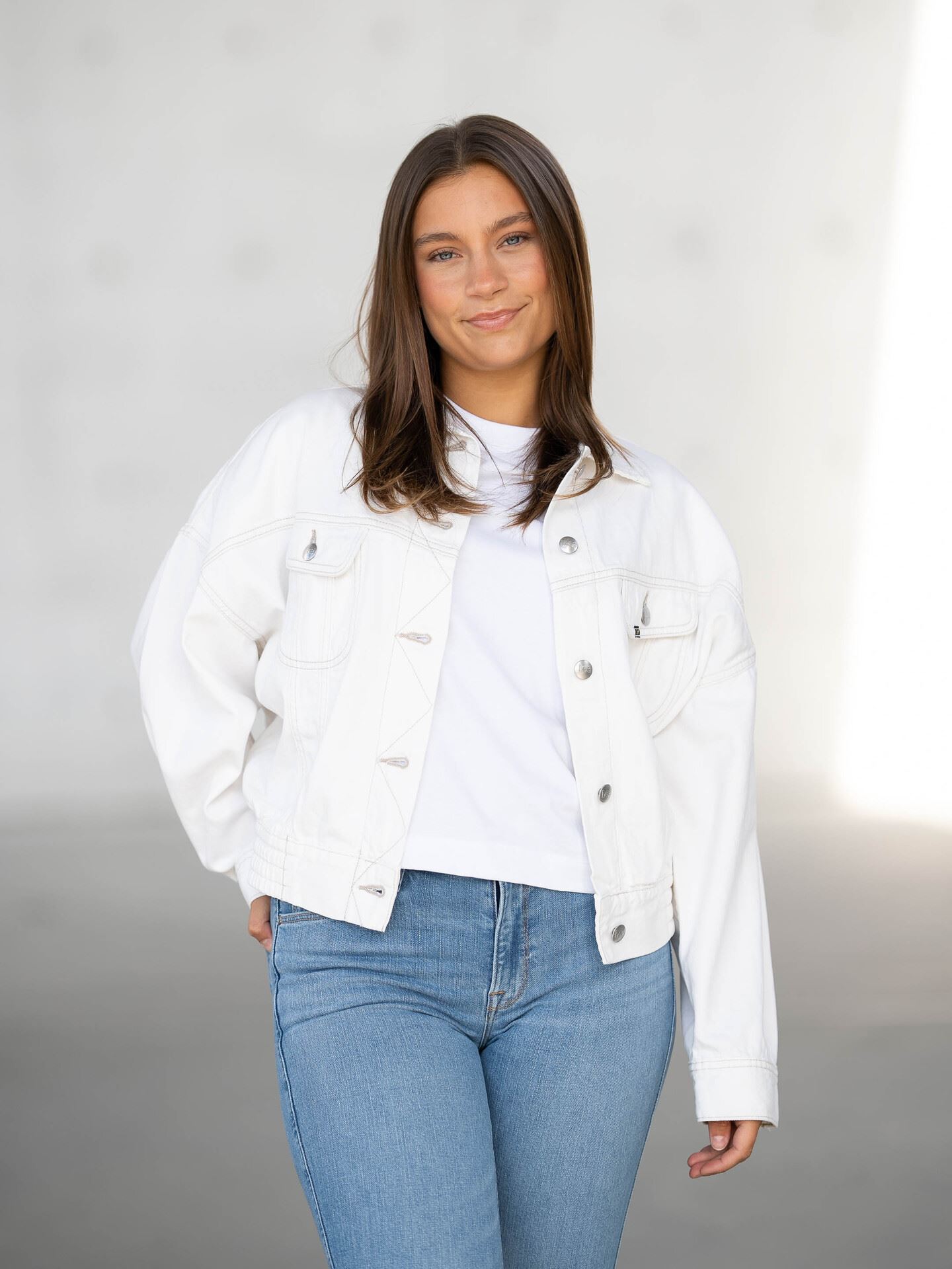 Lee Batwing Rider Jacket Cloud White