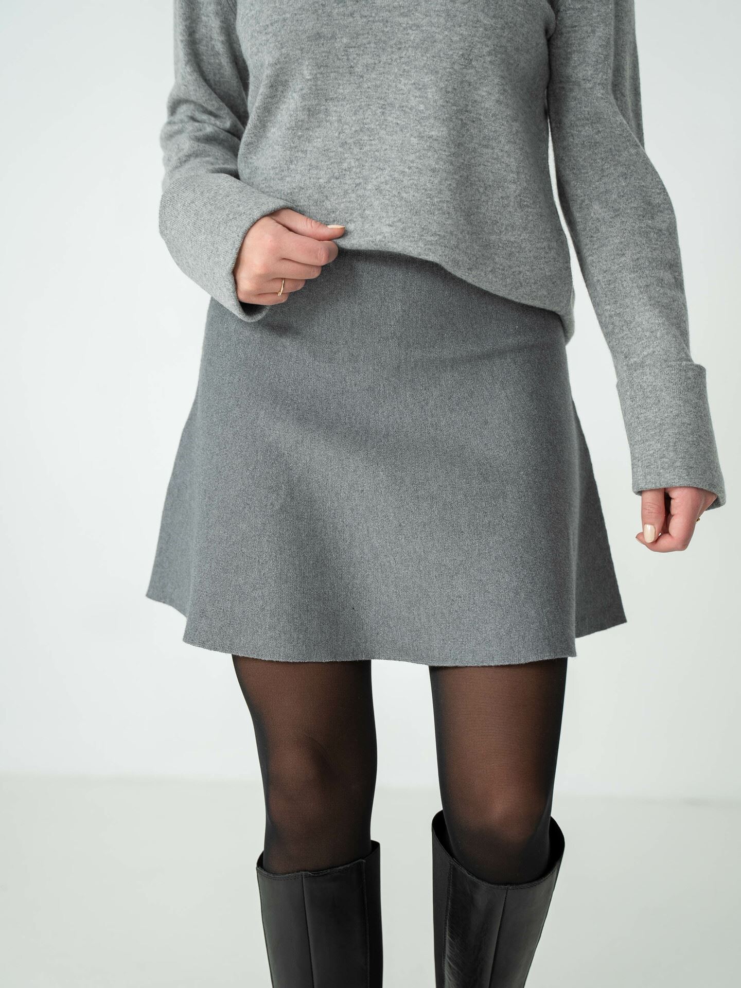 MSCH Copenhagen Mercy East Skirt Medium grey melange